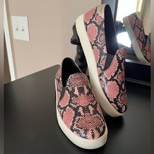 Cole Haan Grandpro slip-on sneakers, pink snakeskin, size 8